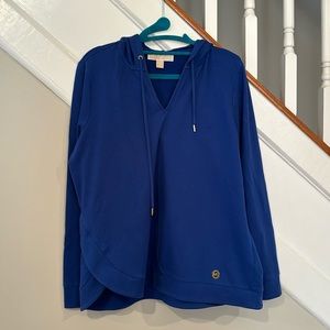Michael Kors Royal Blue Hooded Sweatshirt Size Large